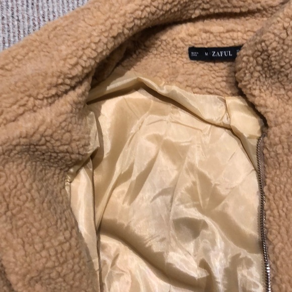 Zaful Fluffy Zip Up Teddy Coat - Picture 2 of 2